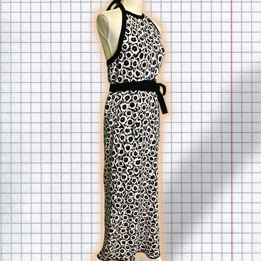 NWT Diane von Furstenberg for Target ‘Halter Tie-Neck Neutral Poppy Dress’ Sz L